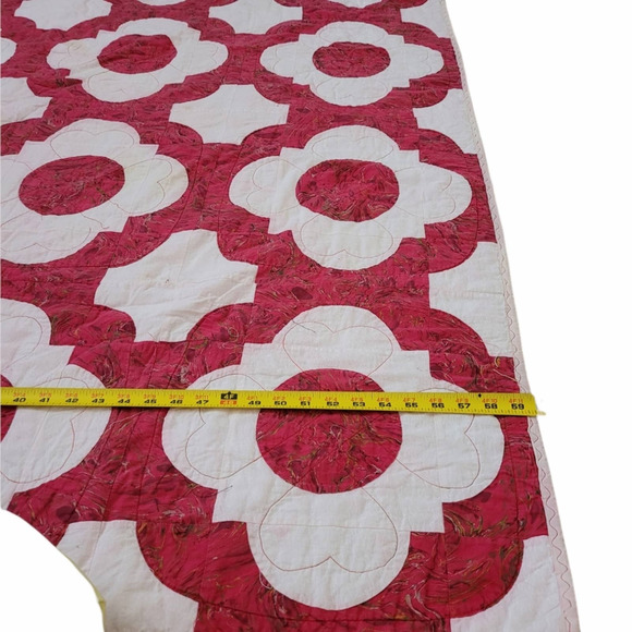 Handmade Quilt "Pink Love Ring" - Picture 4 of 9